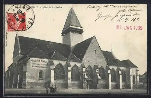 AK Troyes, Église de Ste-Savine vue de face