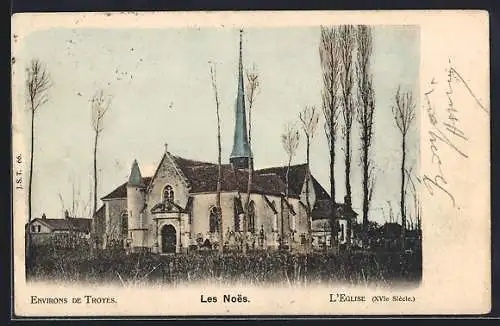 AK Les Noës, L`Église, XVIe Siècle