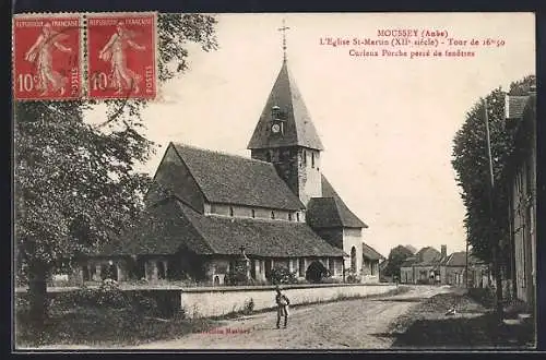 AK Moussey, L`Église St-Martin, XIIe siècle, et sa tour du XVIe siècle