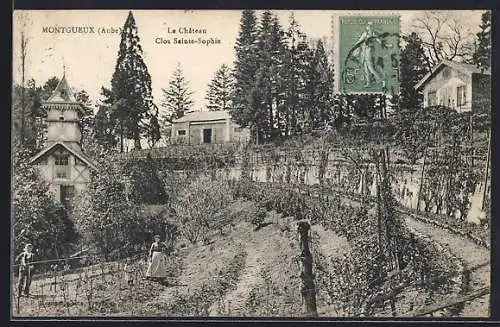AK Montgueux, Le Château Clos Sainte-Sophie et jardin en terrasses
