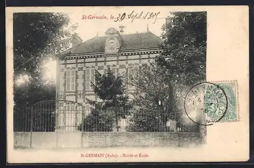 AK Saint-Germain, Mairie et École