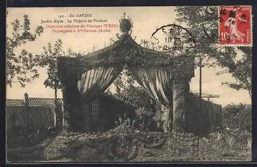 AK Ste-Savine, Jardin Alpin, Le Théâtre de Verdure, création de Georges Weiss, paysagiste à Ste-Savine