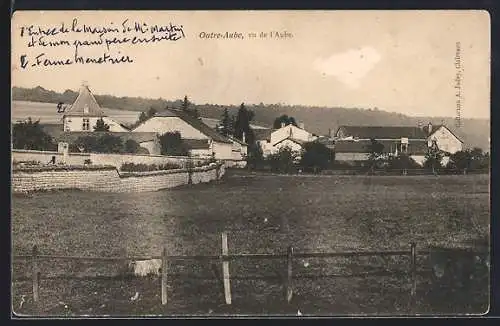 AK Outre-Aube, Vue de l`Aube avec maisons et paysage rural