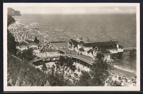 AK Sellin a. Rg., Ostseebad, Strandpartie mit Gasthaus, 