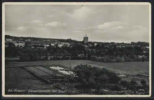 AK Alt-Ruppin, Gesamtansicht der Stadt aus der Ferne