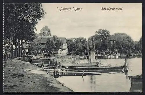 AK Lychen, Blick zur Strandpromenade