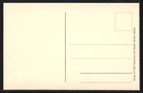 AK Lychen, Teilansicht mit Kirche und Stadtsee