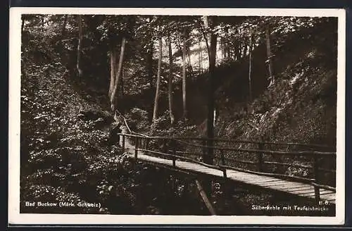 AK Bad Buckow /Märk. Schweiz, Silberkehle mit Teufelsbrücke