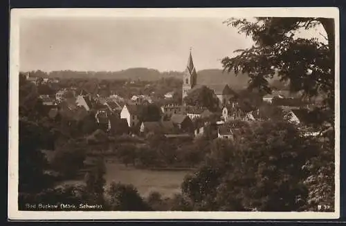 AK Bad Buckow /Märk. Schweiz, Teilansicht mit Kirche