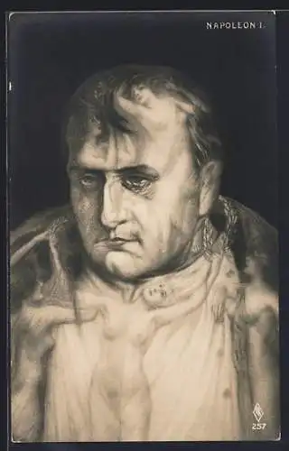 AK Napoleon I., Portrait gebildet aus Frauenkörpern, Metamorphose