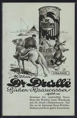 AK Reklame für Dr. Dralles Birken-Haarwasser