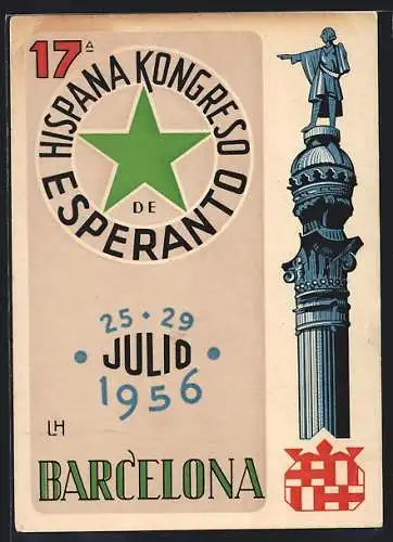 AK Barcelona, 17. Hispana Kongreso Esperanto 1956