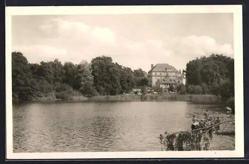 AK Berlin-Zehlendorf, Cafe-Restaurant Krumme Lanke, Fischerhüttenstrasse 139