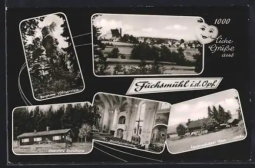 AK Fuchsmühl i. d. Opf., Gasthof Marktredwitzer Haus, Gasthaus Brandhütte, Inneres Wallfahrtskirche