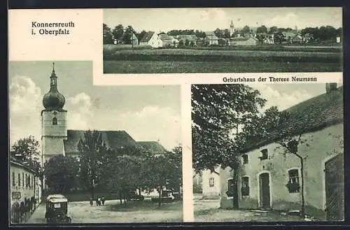 AK Konnersreuth, Geburtshaus der Therese Neumann, Totalblick