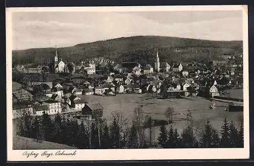 AK Arzberg /Bayr. Ostmark, Teilansicht mit Kirche