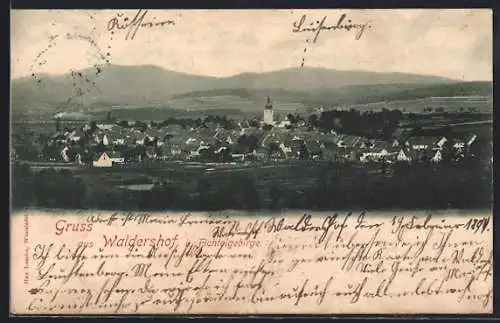 AK Waldershof i. Fichtelgebirge, Teilansicht mit Kirche