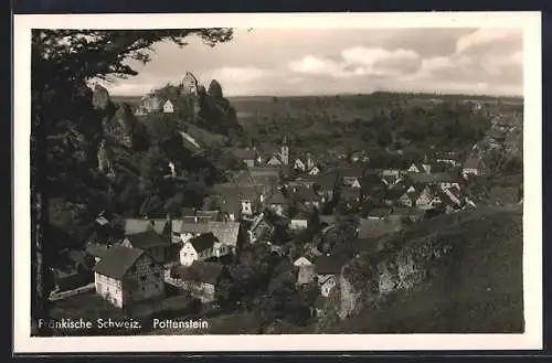 AK Pottenstein, Generalansicht mit Burg und Umgebung