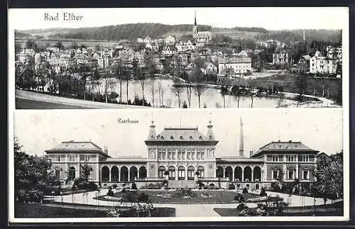 AK Bad Elster, Kurhaus, Teilansicht