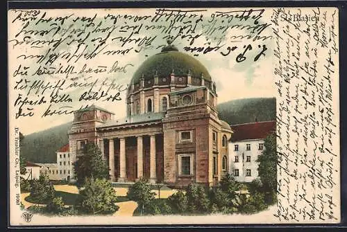 AK St. Blasien, Blick auf die Kirche