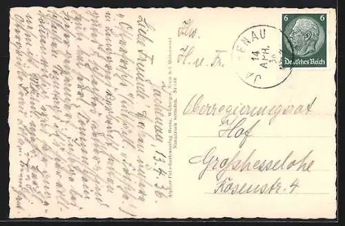 AK Jachenau, Totalansicht mit Kirche