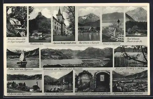 AK Bad Wiessee /Tegernsee, Gmund, Riederstein, Egern, Rottacher Wasserfälle