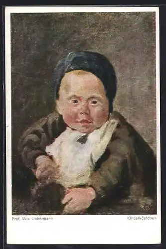 Künstler-AK Max Liebermann: Kinderköpfchen