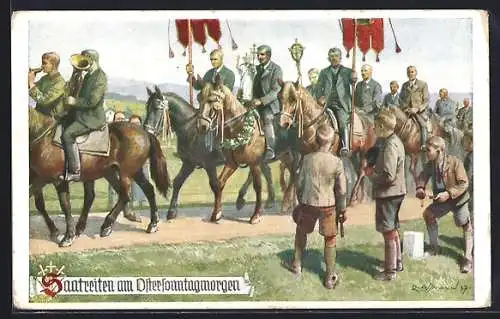 Künstler-AK Richard Assmann: Saatreiten am Ostersonntagmorgen