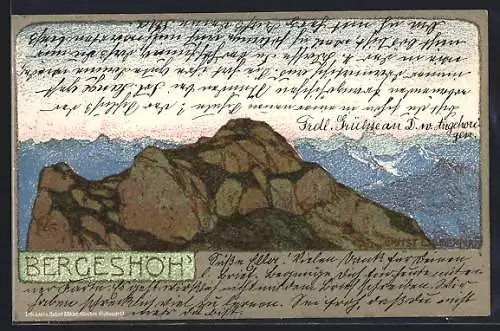 Künstler-AK Ernst Liebermann: Bergeshöh