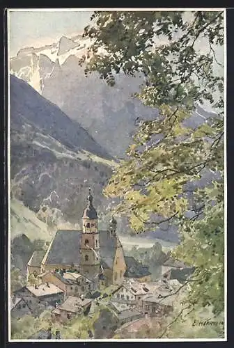 Künstler-AK Edward Harrison Compton: Franziskaner Kirche
