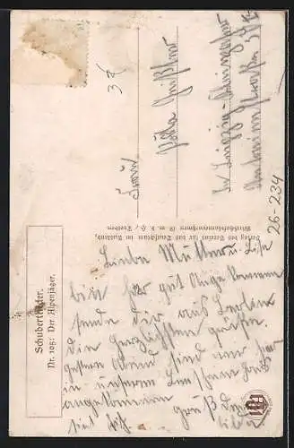 Künstler-AK T. Welzl: Der Alpenjäger