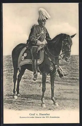 AK Graf v. Haeseler, Kommandierender General des XVI. Armeekorps