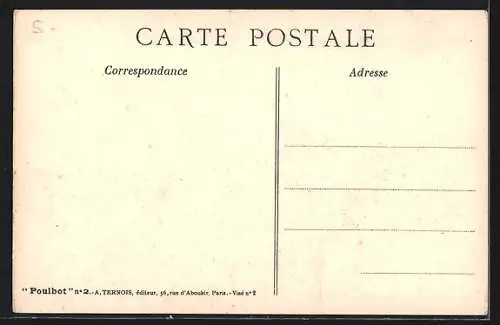 Künstler-AK Francisque Poulbot: Arzt mit Nachttopf von Patienten