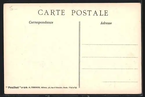 Künstler-AK Francisque Poulbot: Soldaten rufen nach ihrem Kameraden, der gerade schreibt