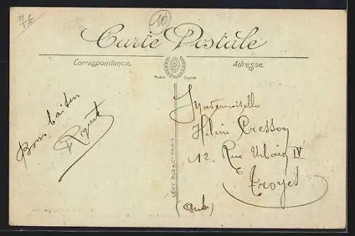 AK Proverville, La Mairie, la Route de Jaucourt et Côtes de Troyes
