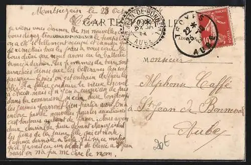 AK Montsuzain, Villa des Sapins avec calèche devant l`entrée