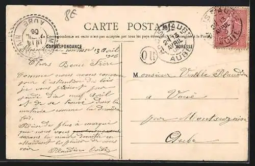 AK Ramerupt, Rue des Forges avec charrette et passants