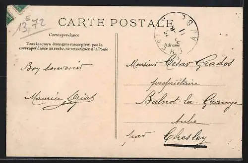 AK Jessains, Grande Rue animée avec passants et maisons anciennes