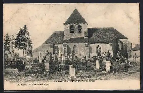 AK Mesnil-Saint-Père, L`église et le cimetière