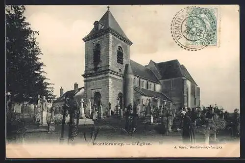 AK Montieramey, L`Église et le cimetière environnant