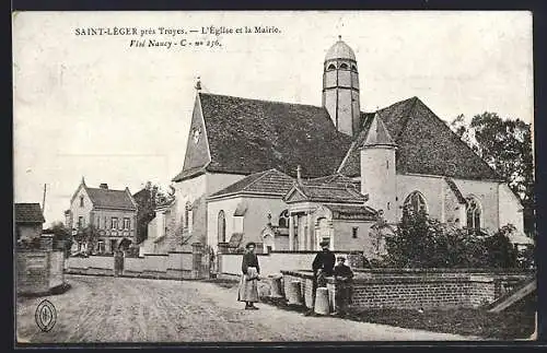 AK Saint-Léger, L`église et la mairie