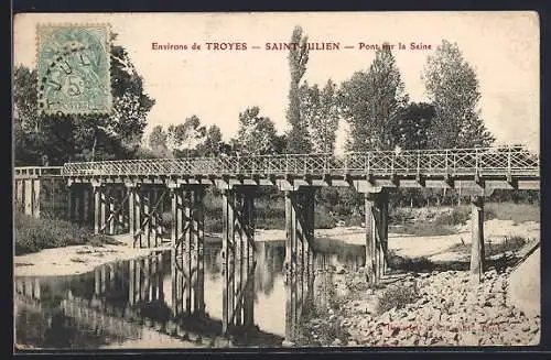AK Saint-Julien, Pont sur la Seine
