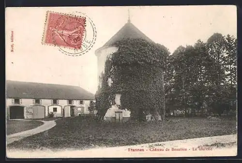 AK Trannes, Château de Beaulieu, La tourelle