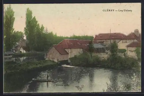 AK Clérey, Les Usines au bord de la rivière