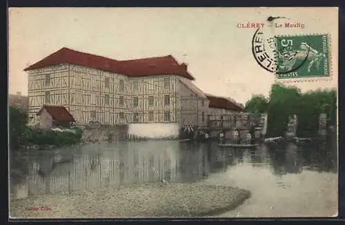 AK Clérey, Le Moulin et le cours d`eau paisible