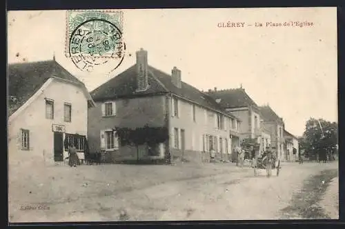 AK Clérey, La Place de l`Église