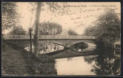 AK Troyes, Le Pont sur la Seine à Pont-Sainte-Marie
