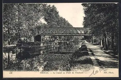 AK Troyes, Le Canal au Pont de Chalons