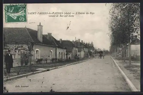 AK Saint-Parres-lès-Vaudes, L`Entrée du Pays venant de Bar-sur-Seine