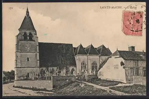 AK Sainte-Maure, L`église et le cimetière adjacents